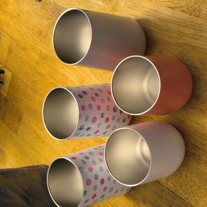 Colorful Polka Dot and Solid Tumblers Set